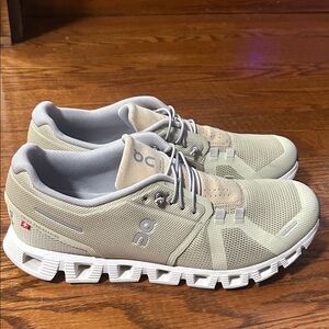On Running Light Olive Sneakers